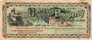 Bank of Prosperity - Advertising Note - Chicago, Illinois - SOLD