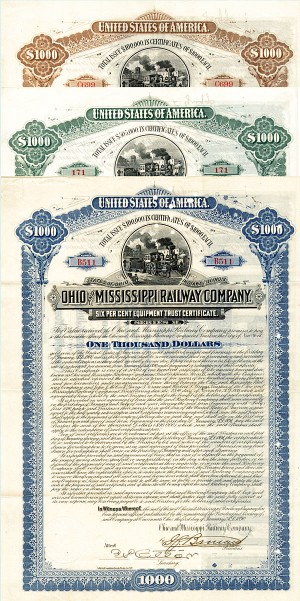 Ohio and Mississippi Railway Co. - Bond