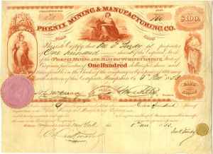 Phenix Mining and Manufacturing Co. - Stock Certificate