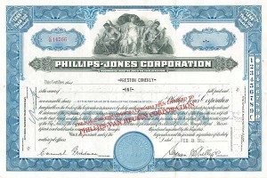 Phillips-Jones Corporation - Stock Certificate
