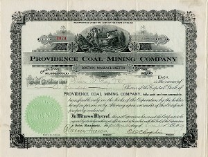 Providence Coal Mining Co. - Stock Certificate