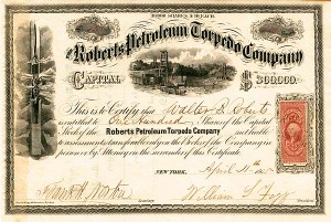 Roberts Petroleum Torpedo Co. - Stock Certificate