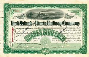 Rock Island and Peoria Railway - Stock Certificate