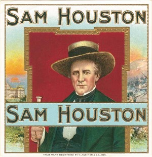 Cigar Box Labels - Sam Houston