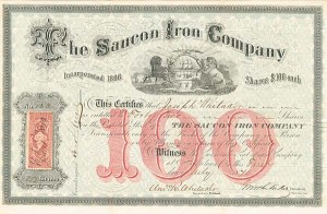 Saucon Iron Co - Stock Certificate