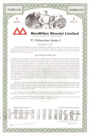 Macmillan Bloedel Limited - Bond
