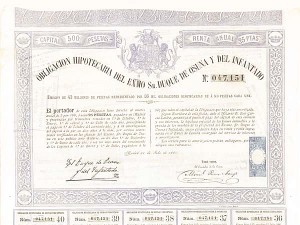 Obligacion Hipotecaria Del Exmo Sr. Duque de  Osuna Y Del Infantado - Bond (Uncanceled)