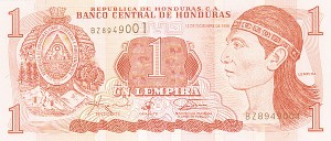 Honduras - Pick-79a - Group of 10 notes - One Lempira - Foreign Paper Money