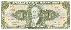 Brazil - P-183b - 1 Centavo on 10 Cruzeiros - Foreign Paper Money