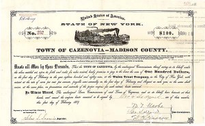 Town of Cazenovia Madison County - Bond