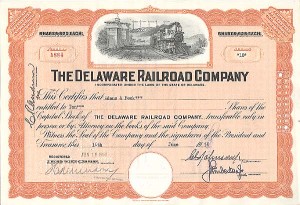 Delaware Railroad Co. - Stock Certificate