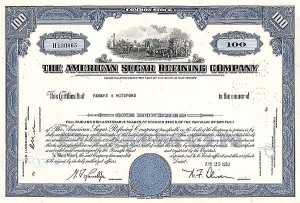 American Sugar Refining Co. - Stock Certificate