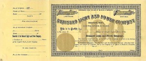 Brainerd Light and Power Co. - Stock Certificate