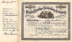 Dando Printing and Publishing Co - Stock Certificate