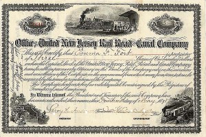 United New Jersey Railroad and Canal Co. - Stock Certificate