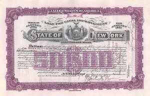 State of New York - Loan For Canal Improvement Bond