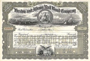 Boston and Albany Railroad Co. - Stock Certificate