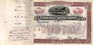 Consolidated Traction - Stock Certificate