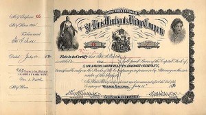 St Louis Merchants Bridge Co. - Stock Certificate 