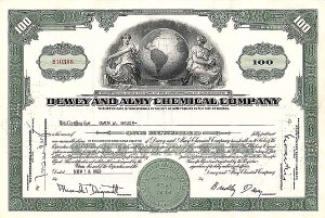 Dewey and Almy Chemical Co. - Stock Certificate