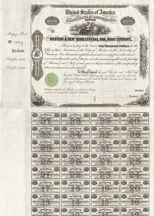 Boston and New York Central Railroad - Bond