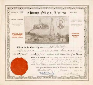 Christy Oil Co, Ltd - Stock Certificate