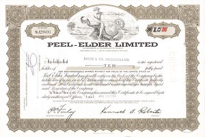 Peel-Elder Ltd - Stock Certificate