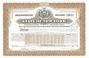 State of NY-Loan For The Construction of Buildings For State Institutions - Bond
