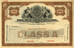 Duz Co., Inc. - Stock Certificate