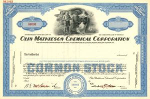 Olin Mathieson Chemical Corporation - Stock Certificate