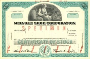 Melville Shoe Corporation - Specimen Stock Certificate