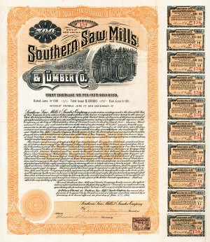 Southern Saw Mills and Lumber Co. - Bond (Uncanceled)