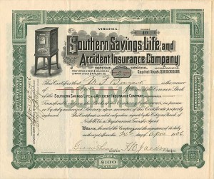 Southern Savings Life and Accident Insurance Co. (Uncanceled)
