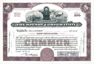 Sperry Corp - Stock Certificate