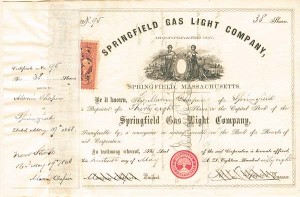 Springfield Gas Light Co. - Stock Certificate