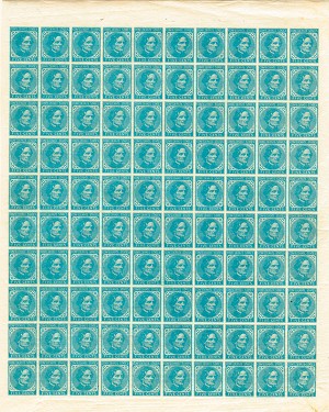 Jefferson Davis Confederate - Uncut Sheet of 100 Stamps