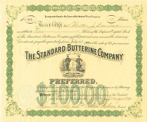Standard Butterine Co - Stock Certificate