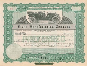 Stens Manufacturing Co. - Stock Certificate