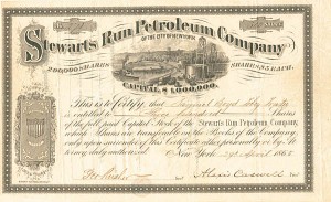 Stewarts Run Petroleum Co. of the City of New York - Stock Certificate