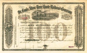 St. Louis, Alton and Terre Haute Railroad - Stock Certificate