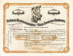 St. Louis Refrigerating and Cold Storage Co. - Stock Certificate