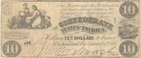 Confederate $10 Note