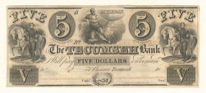 Tecumseh Bank - Tecumseh, Michigan - Obsolete Banknote - Broken Bank Note - Currency
