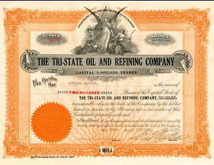 Tri-State Oil and Refining Co. - Stock Certificate