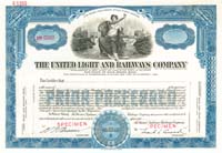 United Light and Railways Co. - Stock Certificate