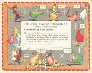 United States Treasury - Al Capp Certificate
