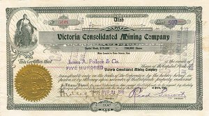 Victoria Consolidated Mining Co. - Stock Certificate