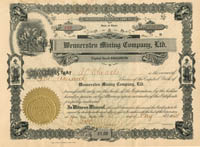 Wennersten Mining Co., Ltd. - Stock Certificate