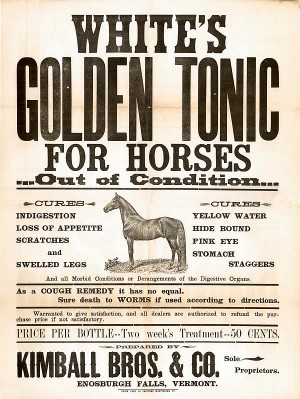 White's Golden Tonic Ad - 1880's circa Vermont Poster