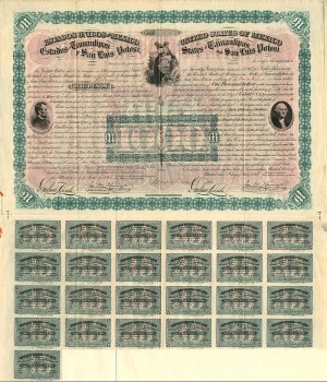 MEXICO CUSI MEXICANA MINING COMPANY stock certificate 1937 
